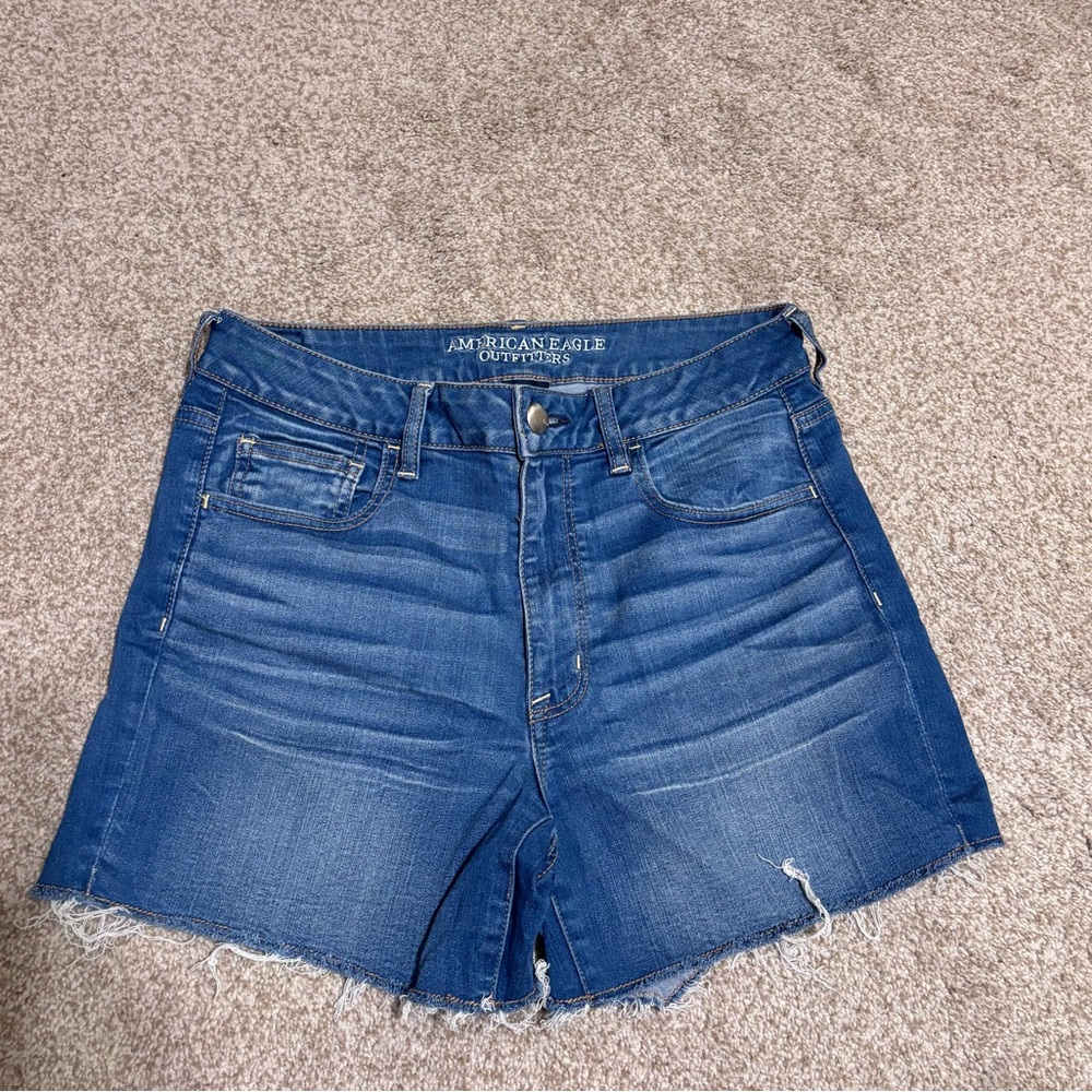 American Eagle Outfitters Blue Jean Shorts Distressed